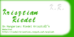 krisztian riedel business card